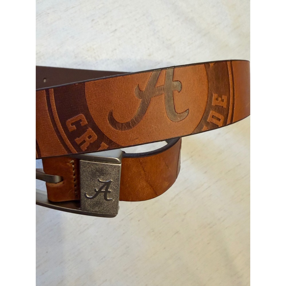 Eagles Wings Alabama Crimson Tide Leather Belt Mens 38 Brown Excellent NCAA